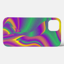 カラー魔法抽象芸術3Dレインボワート iPhone 13ケース