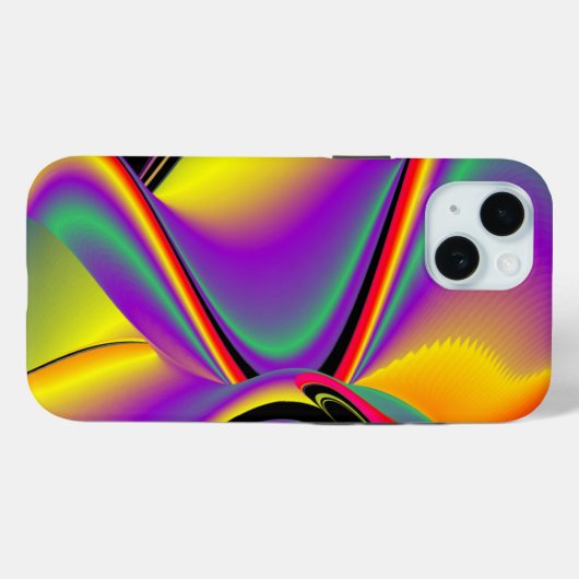 カラー魔法抽象芸術3Dレインボワート Case-Mate iPhoneケース (裏面 (横))