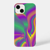 カラー魔法抽象芸術3Dレインボワート iPhoneケース (裏面)