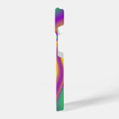 カラー魔法抽象芸術3Dレインボワート iPhoneケース (左側面)