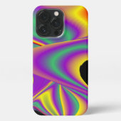 カラー魔法抽象芸術3Dレインボワート iPhoneケース (裏面)