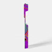 カラー魔法抽象芸術3Dレインボワート iPhoneケース (左側面)