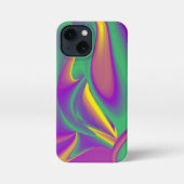 カラー魔法抽象芸術3Dレインボワート iPhoneケース (裏面)