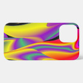 カラー魔法抽象芸術3Dレインボワート iPhoneケース (裏面横)