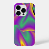 カラー魔法抽象芸術3Dレインボワート iPhoneケース (裏面)