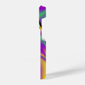 カラー魔法抽象芸術3Dレインボワート iPhoneケース (左側面)