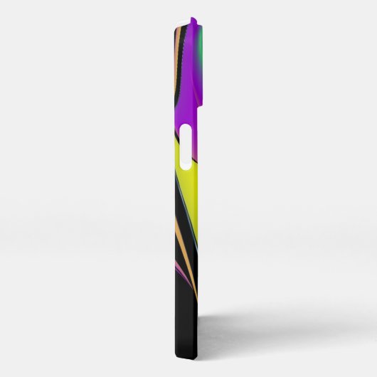 カラー魔法抽象芸術3Dレインボワート iPhoneケース (右側面)