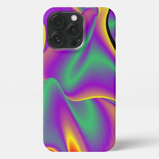 カラー魔法抽象芸術3Dレインボワート iPhoneケース (裏面)