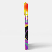 カラー魔法抽象芸術3Dレインボワート iPhoneケース (左側面)