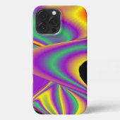 カラー魔法抽象芸術3Dレインボワート iPhoneケース (裏面)