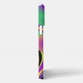 カラー魔法抽象芸術3Dレインボワート iPhoneケース (右側面)