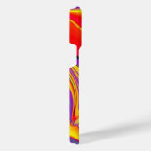 カラー魔法抽象芸術3Dレインボワート iPhoneケース (右側面)