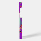 カラー魔法抽象芸術3Dレインボワート iPhoneケース (左側面)