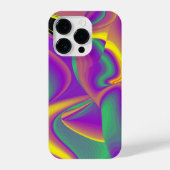 カラー魔法抽象芸術3Dレインボワート iPhoneケース (裏面)