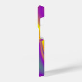 カラー魔法抽象芸術3Dレインボワート iPhoneケース (左側面)