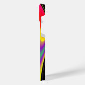 カラー魔法抽象芸術3Dレインボワート iPhoneケース (左側面)