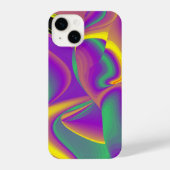 カラー魔法抽象芸術3Dレインボワート iPhoneケース (裏面)
