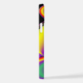 カラー魔法抽象芸術3Dレインボワート iPhoneケース (右側面)