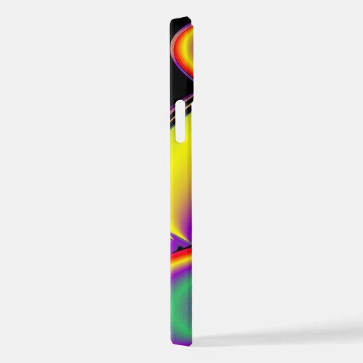 カラー魔法抽象芸術3Dレインボワート iPhoneケース (右側面)