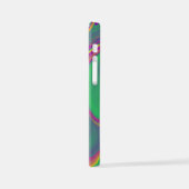 カラー魔法抽象芸術3Dレインボワート iPhoneケース (左側面)