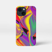 カラー魔法抽象芸術3Dレインボワート iPhoneケース (裏面)