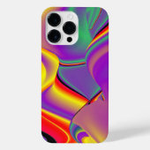 カラー魔法抽象芸術3Dレインボワート iPhoneケース (裏面)