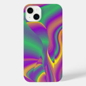 カラー魔法抽象芸術3Dレインボワート iPhoneケース (裏面)