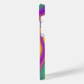 カラー魔法抽象芸術3Dレインボワート iPhoneケース (左側面)