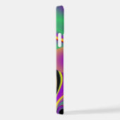 カラー魔法抽象芸術3Dレインボワート iPhoneケース (右側面)