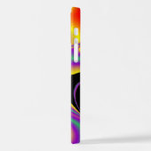 カラー魔法抽象芸術3Dレインボワート iPhoneケース (左側面)