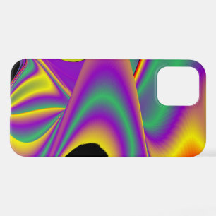 カラー魔法抽象芸術3Dレインボワート iPhone 12ケース