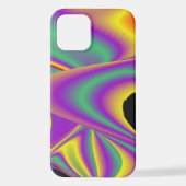 カラー魔法抽象芸術3Dレインボワート iPhoneケース (裏面)