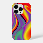 カラー魔法抽象芸術3Dレインボワート iPhoneケース (裏面)