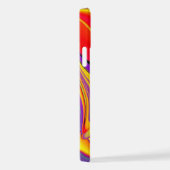 カラー魔法抽象芸術3Dレインボワート iPhoneケース (右側面)