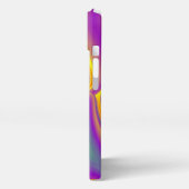 カラー魔法抽象芸術3Dレインボワート iPhoneケース (左側面)