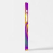 カラー魔法抽象芸術3Dレインボワート iPhoneケース (左側面)