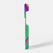 カラー魔法抽象芸術3Dレインボワート iPhoneケース (左側面)