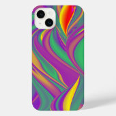 カラー魔法抽象芸術3Dレインボワート iPhoneケース (裏面)