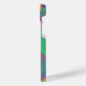 カラー魔法抽象芸術3Dレインボワート iPhoneケース (左側面)