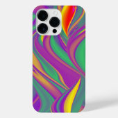 カラー魔法抽象芸術3Dレインボワート iPhoneケース (裏面)