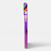 カラー魔法抽象芸術3Dレインボワート iPhoneケース (左側面)