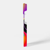 カラー魔法抽象芸術3Dレインボワート iPhoneケース (左側面)