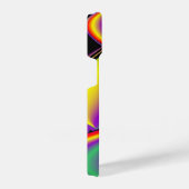 カラー魔法抽象芸術3Dレインボワート iPhoneケース (右側面)