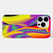 カラー魔法抽象芸術3Dレインボワート iPhoneケース (裏面横)