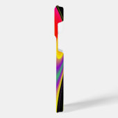 カラー魔法抽象芸術3Dレインボワート iPhoneケース (左側面)