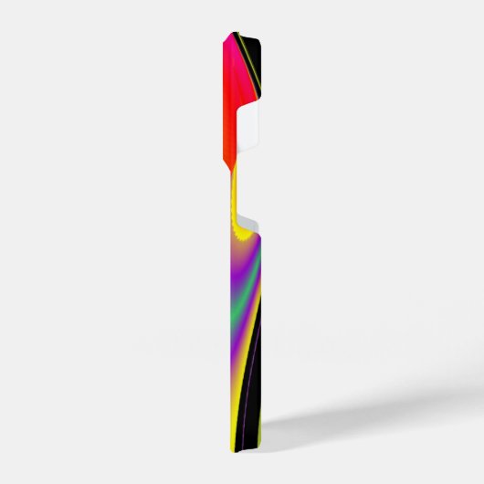 カラー魔法抽象芸術3Dレインボワート iPhoneケース (左側面)