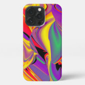 カラー魔法抽象芸術3Dレインボワート iPhoneケース (裏面)