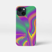 カラー魔法抽象芸術3Dレインボワート iPhoneケース (裏面)