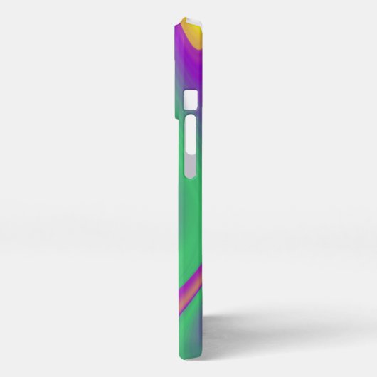 カラー魔法抽象芸術3Dレインボワート iPhoneケース (左側面)