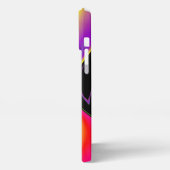 カラー魔法抽象芸術3Dレインボワート iPhoneケース (左側面)